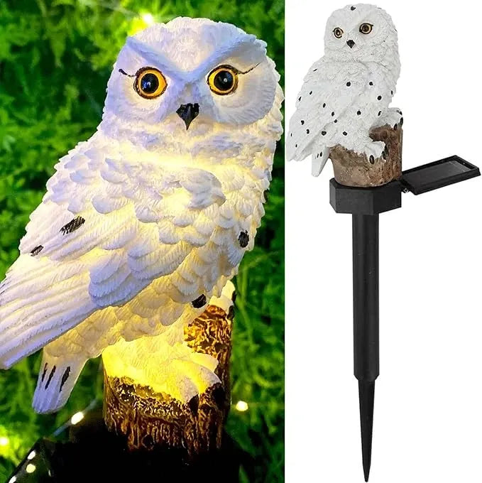 Oświetlenie solarne do ogrodu na trawnik 🌿 | Zewnętrzne oświetlenie solarne na ścieżki, odporne IP65, w kształcie sowy 🦉✨