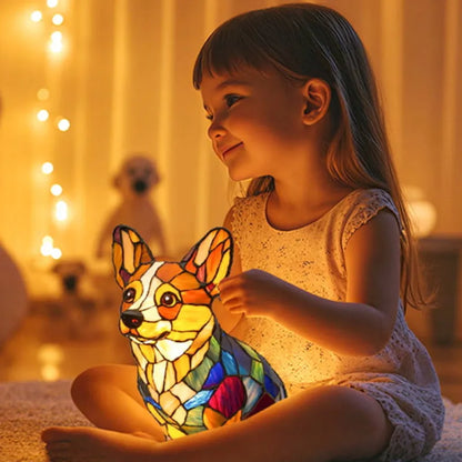 Przenieś blask sztuki do domu – Poeurva idealna 3D ręcznie wykonana kolorowa szklana lampka w kształcie szczeniaka!