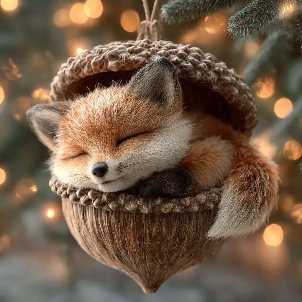 🎁❤️Leśne zwierzątka – ozdoby z żołędzi na przytulne leśne Święta