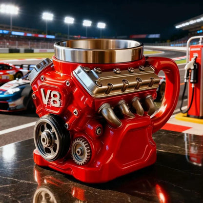 Najlepszy kubek z motywem silnika! Tak samo mocny jak on – wytrzymały, odważny i gotowy stawić czoła każdemu wyzwaniu! Dedykowany tym, którzy napędzają się determinacją, stalową wolą i kawą.