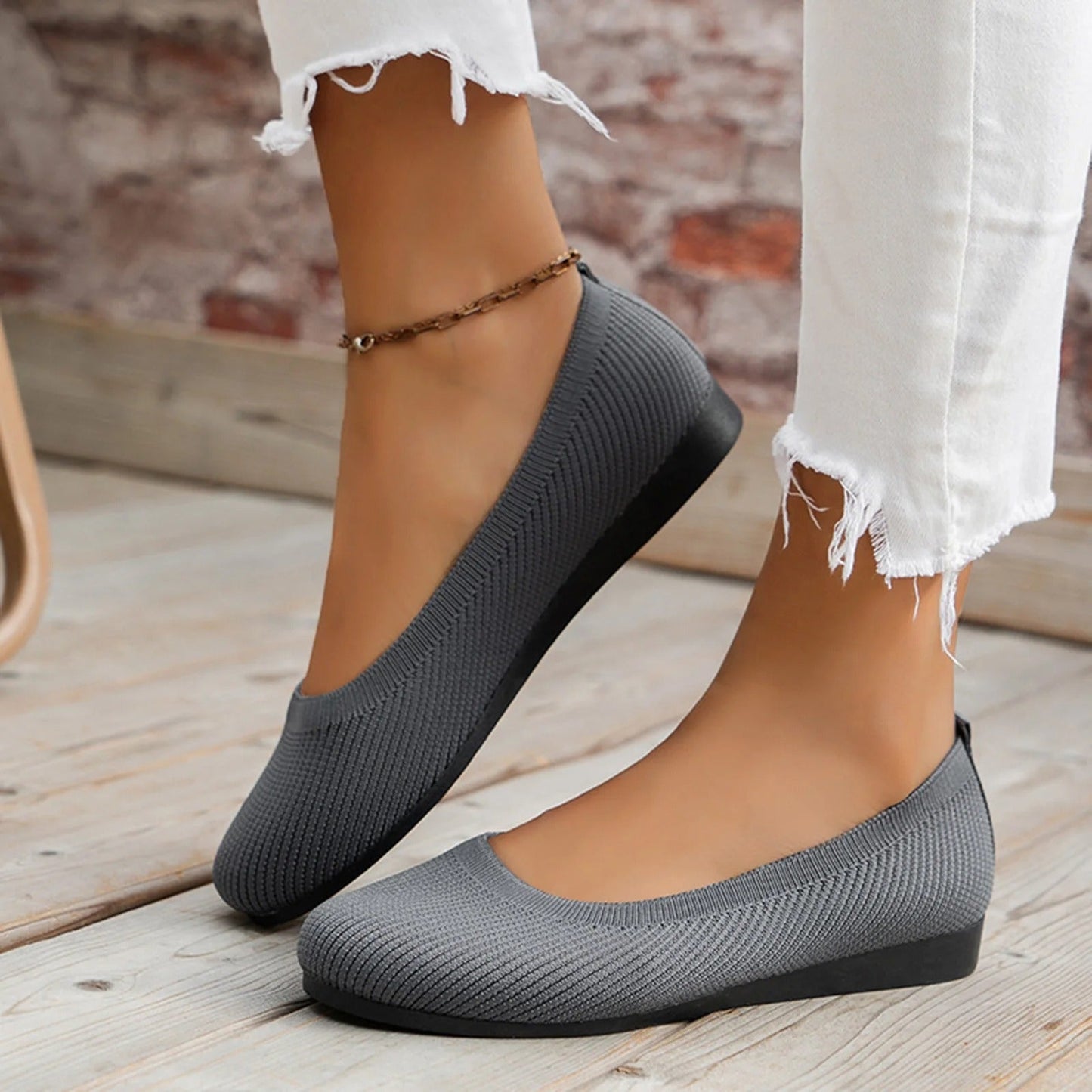 Lekkie dzianinowe buty wsuwane – komfort na każdym kroku 🌸