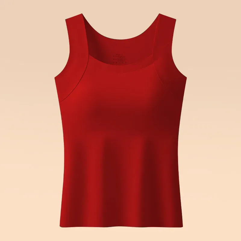 ✨ Damski wyszczuplający top bez rękawów z wbudowanym biustonoszem – komfort przez cały dzień bez stanika 👚 (🔥 Tylko przez ograniczony czas 50% zniżki)