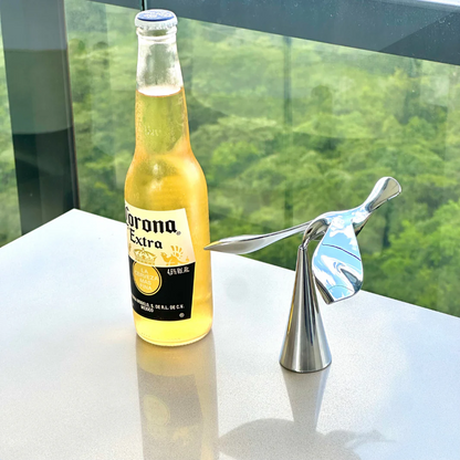 [🎉 Ekskluzywne dla członków ]Latający ptak – metalowy otwieracz do piwa z efektem unoszenia🐦 designerska rzeźba barowa 🍺