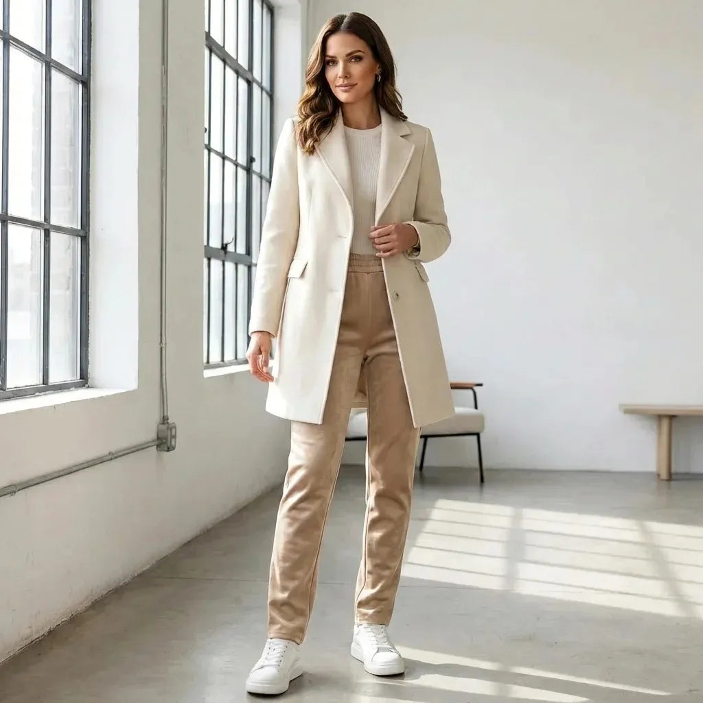 Damskie termiczne spodnie dresowe z kieszeniami i wysokim stanem 👖 | Wiosenne, lekkie i wygodne 🌸