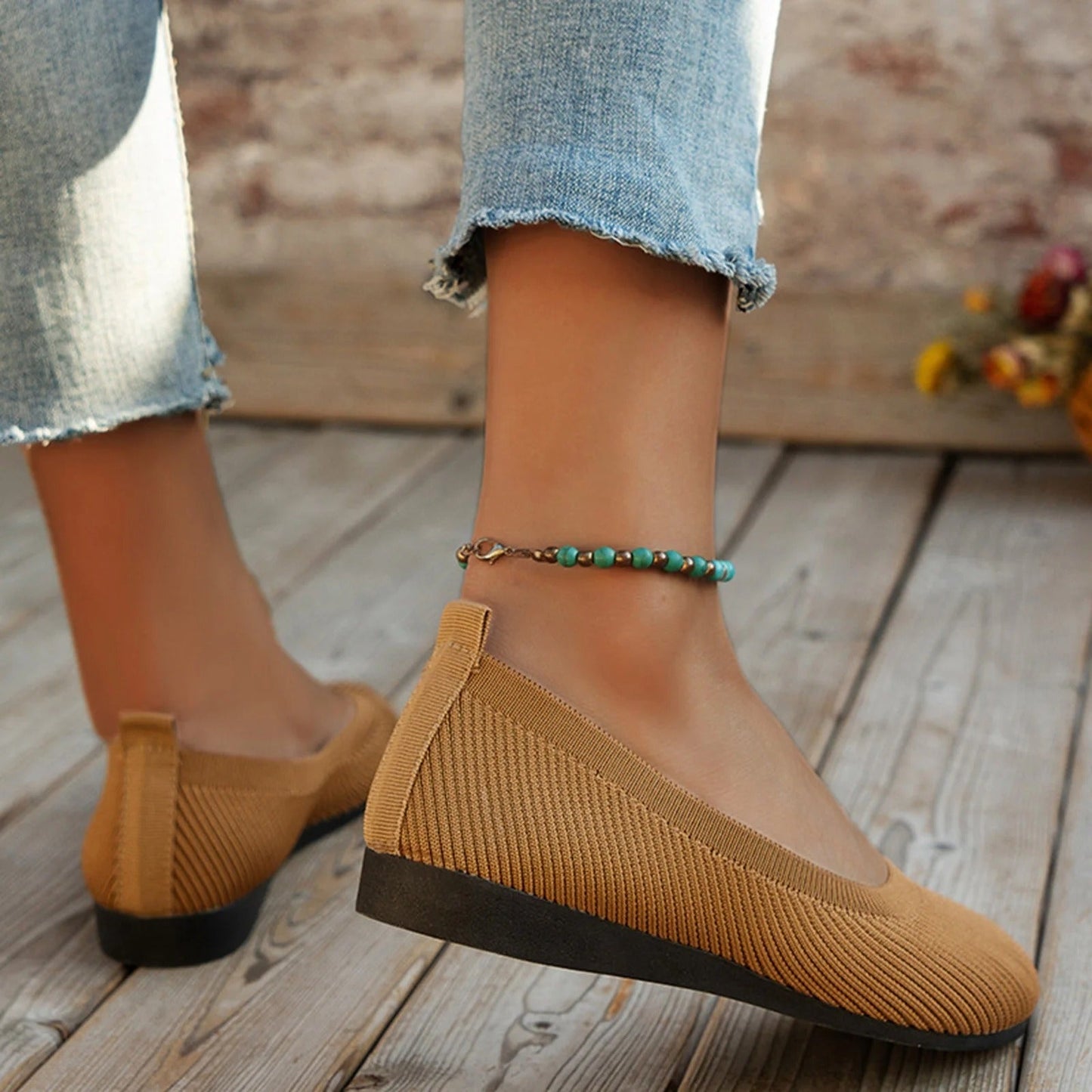 Lekkie dzianinowe buty wsuwane – komfort na każdym kroku 🌸