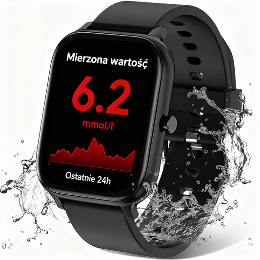 Najnowszy poeurva 2.0 – bezbolesny inteligentny zegarek do pomiaru cukru we krwi, wielofunkcyjne monitorowanie zdrowia przez całą dobę